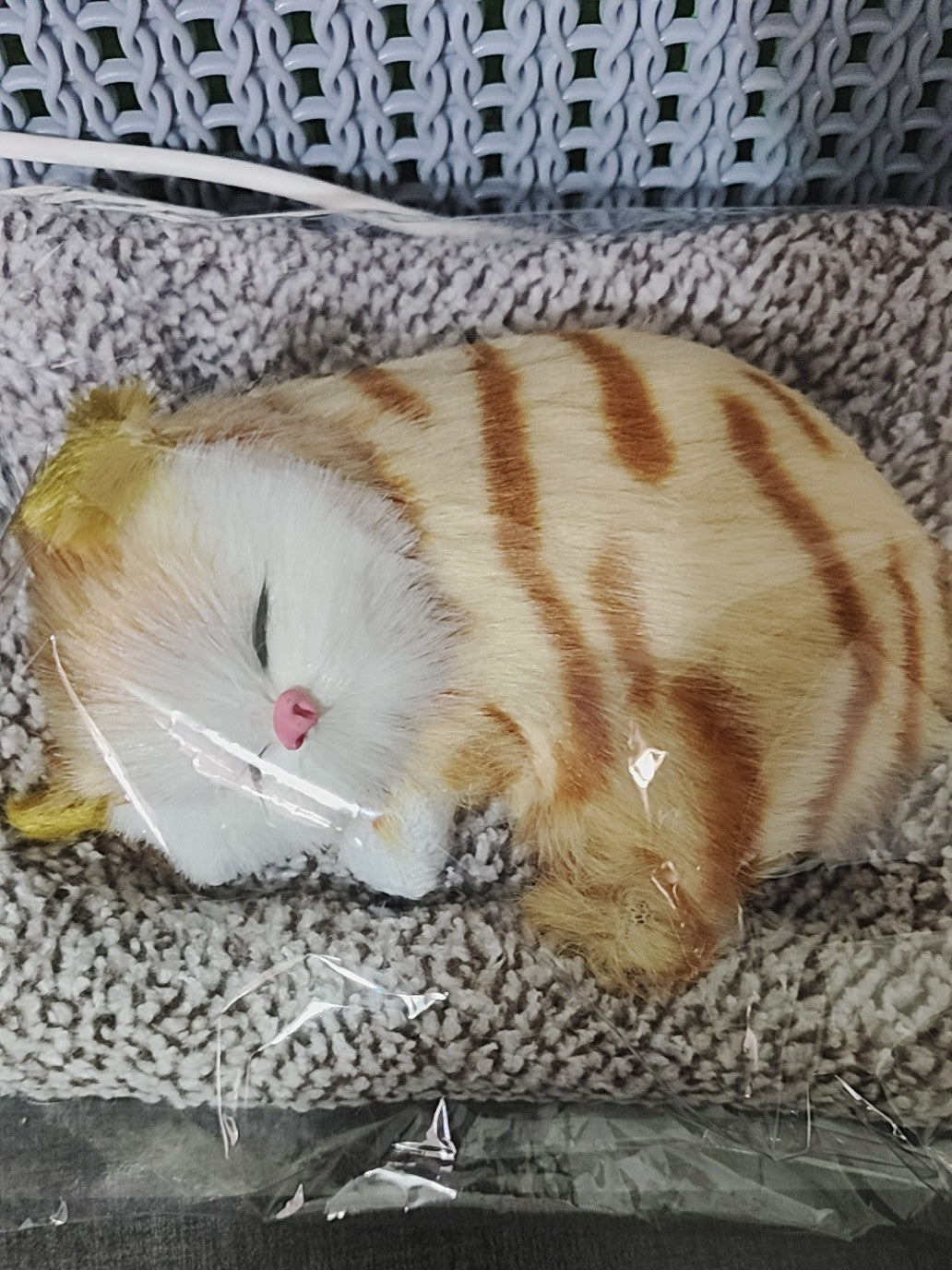 Sleeping Furry Cat For Decorations