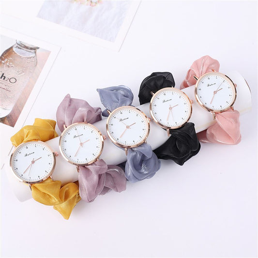 Korean watches for girls Ins Girls Alloy Ribbon
